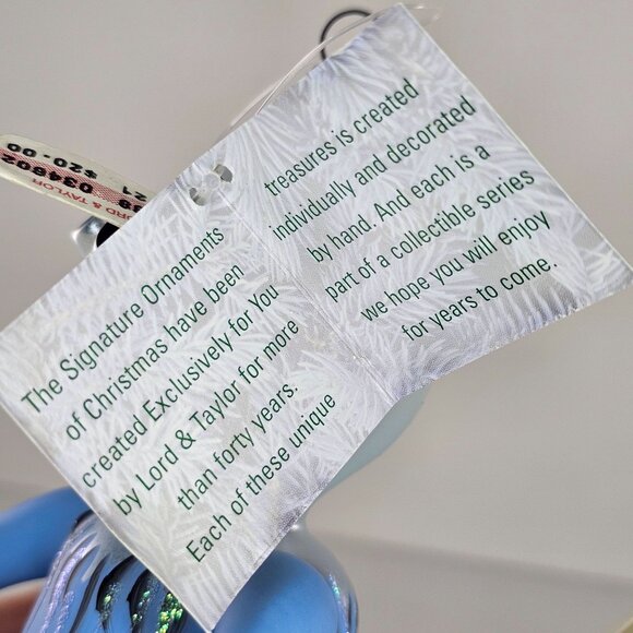 Lord & Taylor Handcrafted Blue Monster Christmas Ornament Made In Italy - Picture 4 of 8